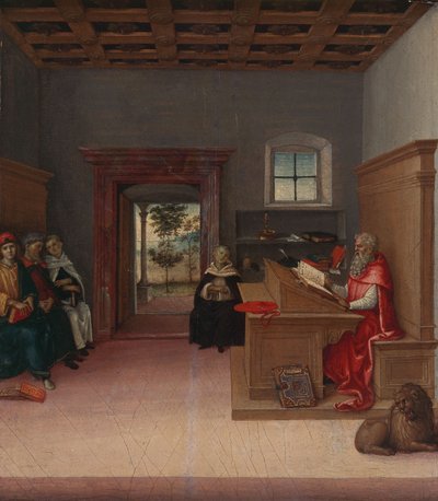 Szent Jeromos a dolgozószobában, 1500-04 körül (olaj, fa) alkotó: Giovanni di Pietro (c.1450 1529)