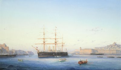 HMS Alexandra a nagykikötőben, Málta alkotó: Girolamo Gianni