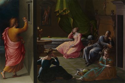 Bari Szent Miklós jótékonysága, 1555 körül alkotó: Girolamo Macchietti