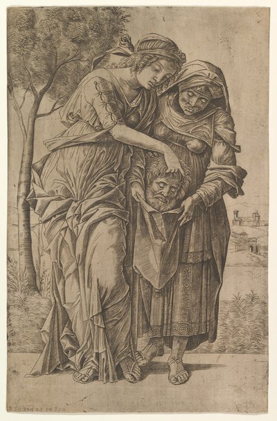 Judit és szolgálóleánya Holofernész fejével, 1500-1530. alkotó: Girolamo Mocetto