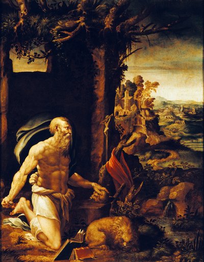 Szent Jeromos bűnbánó alkotó: Girolamo Muziano