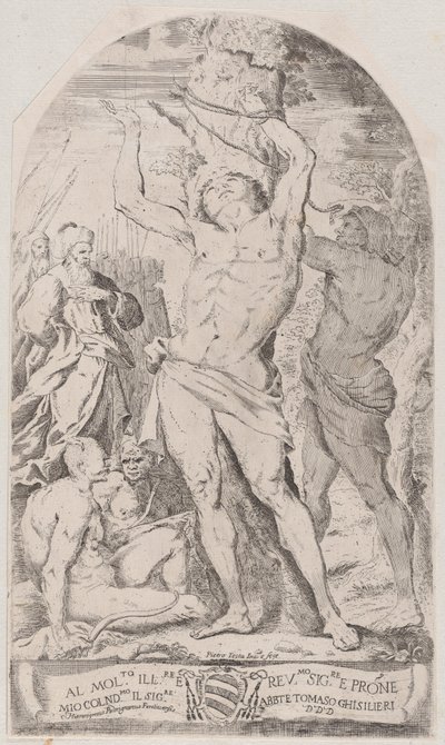 Szent Sebestyén fához kötve, 1625-50. alkotó: Girolamo Pedrignani