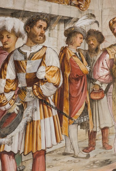 Középhajó, ötödik déli szakasz, Krisztus Pilátus előtt, Girolamo Romanino alkotó: Girolamo Romanino