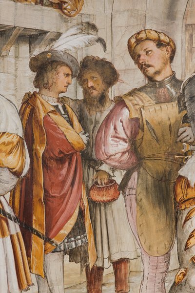 Középhajó, ötödik déli szakasz, Krisztus Pilátus előtt, Girolamo Romanino alkotó: Girolamo Romanino