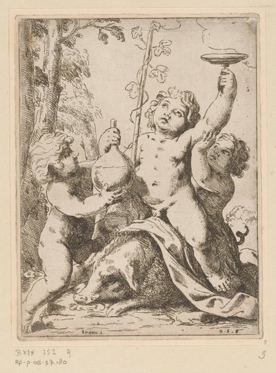 Bacchanal három fiatallal alkotó: Girolamo Scarselli