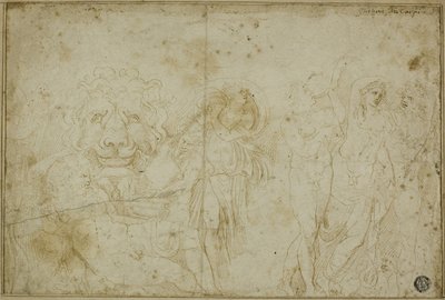 Blenheim Palace szarkofág: Bacchanále oroszlánfejjel alkotó: Girolamo da Carpi