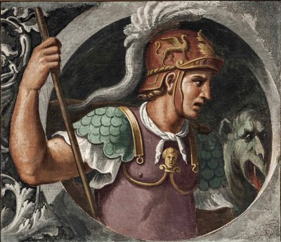 Szent György par Girolamo da Carpi (1501-1556). Freskó, méret: 78x91,, Nemzeti Képtár, Ferrara alkotó: Girolamo da Carpi