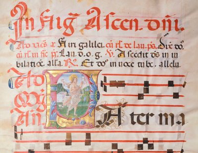 Egy középkori zsoltár illuminált lapja, a cremonai Girolamo alkotása. alkotó: Girolamo da Cremona