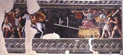 Egy diadaljelenet részlete (freskó) alkotó: Giulio (school of) Romano