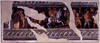Egy diadaljelenet töredéke (freskó) alkotó: Giulio (school of) Romano