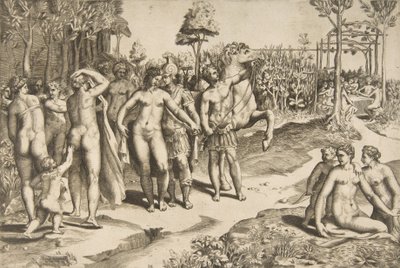 Sándor és Roxana, 1531-76. alkotó: Giulio Bonasone