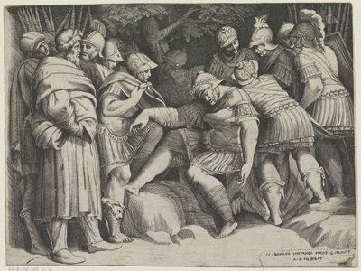Sebesült Scipio alkotó: Giulio Bonasone