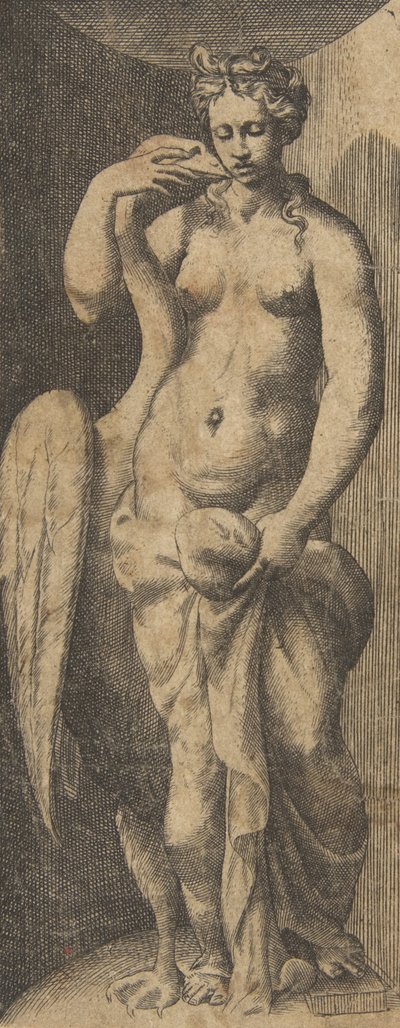 Léda és a hattyú, kb 1531-76. alkotó: Giulio Bonasone