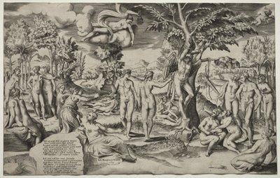 Szerelem az elíziai mezőkön, 1563. alkotó: Giulio Bonasone