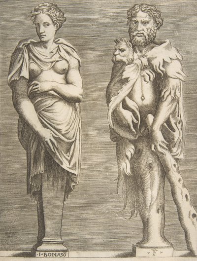 Hercules és Deianira feltételei, kb. 1531-76., kb. 1531-76. alkotó: Giulio Bonasone
