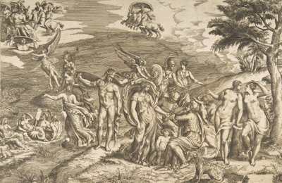 A párizsi ítélet, kb. 1550-60. alkotó: Giulio Bonasone