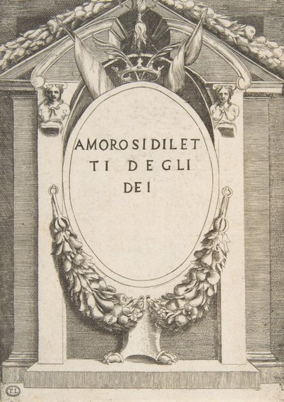 „Az istenek szerelmei” címlapja, 1531-60. alkotó: Giulio Bonasone