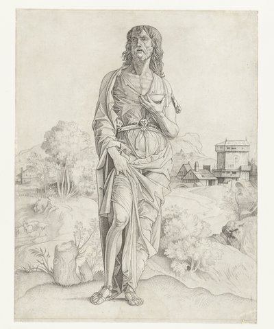 Keresztelő János alkotó: Giulio Campagnola