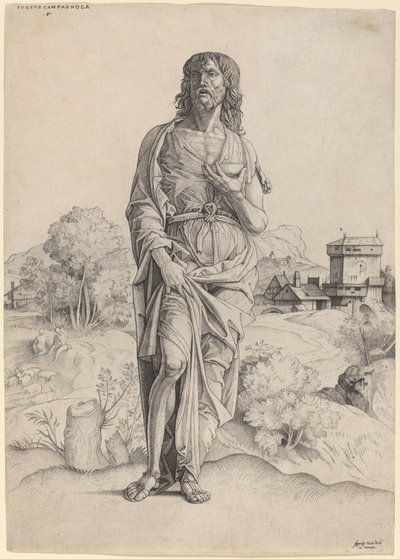 Keresztelő Szent János alkotó: Giulio Campagnola