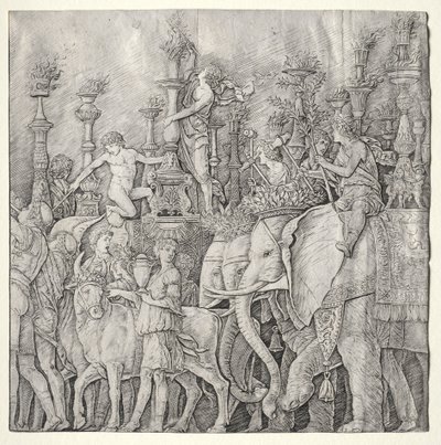 Caesar diadalai: Az elefántok alkotó: Giulio Campagnola