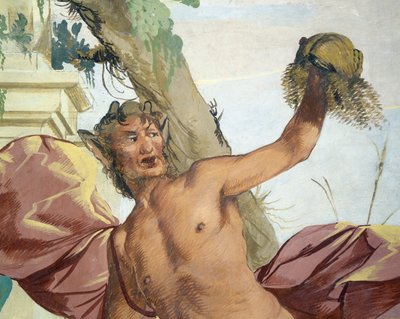 Korzika nimfa, amelyet Satyr üldöz, és Giulio Carpioni lehúzza a parókáját alkotó: Giulio Carpioni