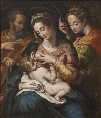 La Sainte Famille et Sainte Catherine – A Szent Család Szent Katalinnal, Procaccini, Giulio Cesare (1574-1625). Olajfestmény. Mérete: 77x67 cm. Nemzeti Múzeum Stockholm alkotó: Giulio Cesare Procaccini