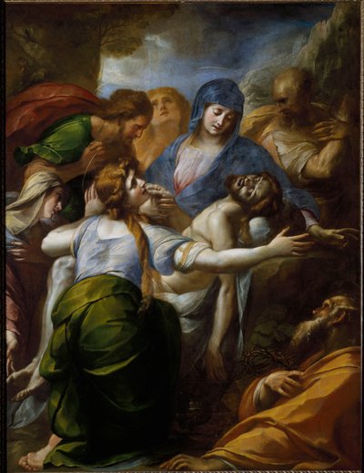 Pieta. Siralom Krisztus haláláról. (Festés alkotó: Giulio Cesare Procaccini