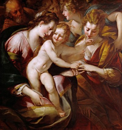 Szent Katalin misztikus házassága c. 1616-1618. alkotó: Giulio Cesare Procaccini