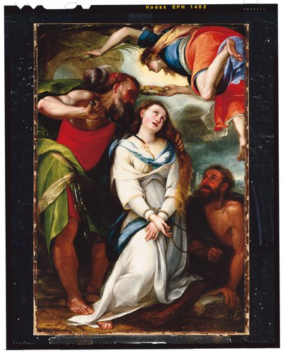 Szent Ágnes mártíromsága (olaj, vászon) alkotó: Giulio Cesare Procaccini