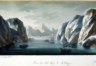 Southern Bay Spitzbergben, Norvégiában – Jules Ferrario „” A régi és modern kosztümben” – szerk. Milánó alkotó: Giulio Ferrario