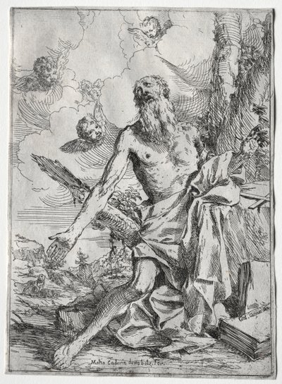 Szent Jeromos. alkotó: Giulio I Carpioni
