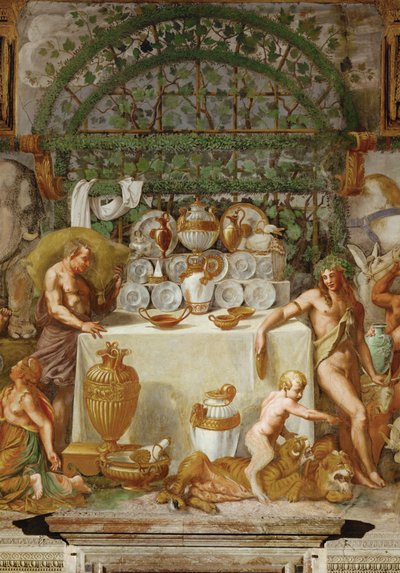Bacchanalia (friss) alkotó: Giulio Romano