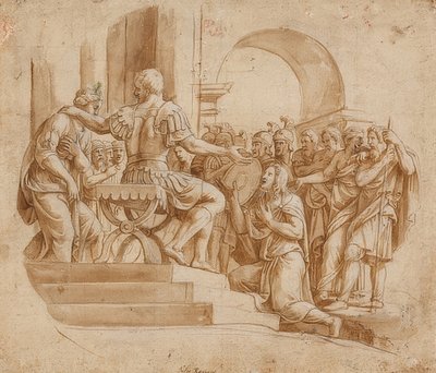 Scipio absztinenciája. 1530/32 körül alkotó: Giulio Romano