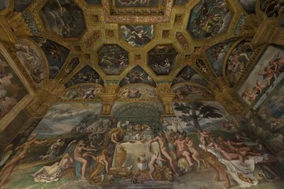Freskórészlet az Amor és Psyche kamrájából, 1526-1534 alkotó: Giulio Romano