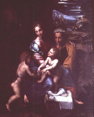 Madonna és gyermek Szent Annával és Keresztelő Szent Jánossal alkotó: Giulio Romano