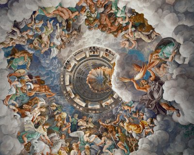 Olümposz, az istenek székhelye (freskó) alkotó: Giulio Romano