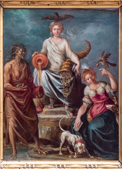 Bőség, kapzsisággal és tétlenséggel alkotó: follower of Giuseppe Cesari
