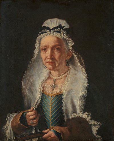 Egy öreg hölgy portréja alkotó: Giuseppe (1655-1743) Ghislandi