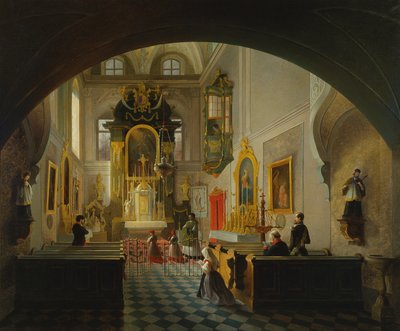 Kápolna belseje (festmény) alkotó: Giuseppe Abbati