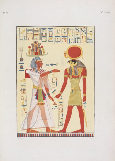 II. Menphtah, II. Ramszesz utódja, Ippolito Rosellini "Egyiptom és Núbia emlékművei..." című illusztrációja alkotó: Giuseppe Angelelli