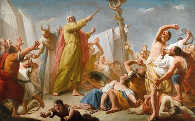 Mózes és a réz kígyó, 1770 körül. alkotó: Giuseppe Angeli