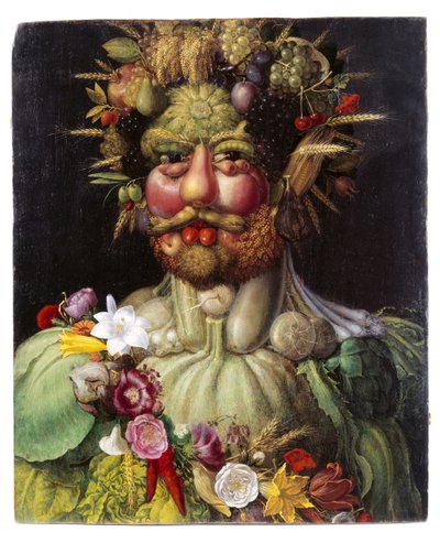 Vertumnus címke QS:Lsv, „Portré, allegória” alkotó: Giuseppe Arcimboldo