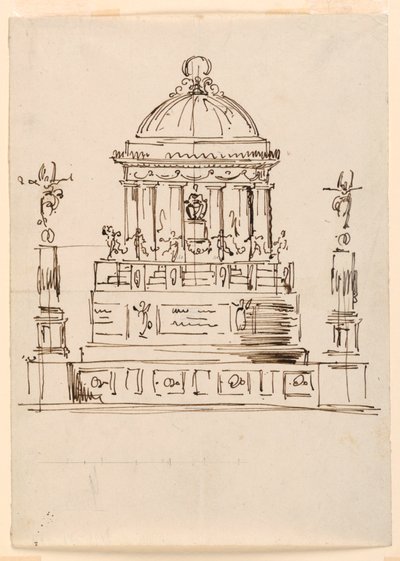 Tervezés emlékműhöz alkotó: Giuseppe Barberi