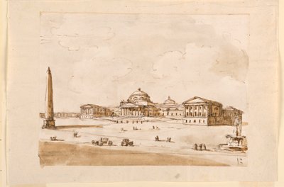 Tervezés egy térhez palotával alkotó: Giuseppe Barberi