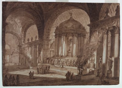 Színpadtervezés, a szerelem temploma alkotó: Giuseppe Barberi