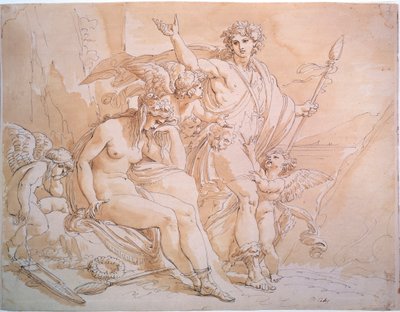Bacchus és Ariadne, 1780-as évek. alkotó: Giuseppe Cades