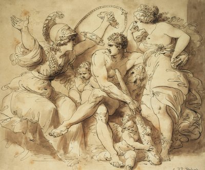 Herkules az útkereszteződésben, alkotó: Giuseppe Cades