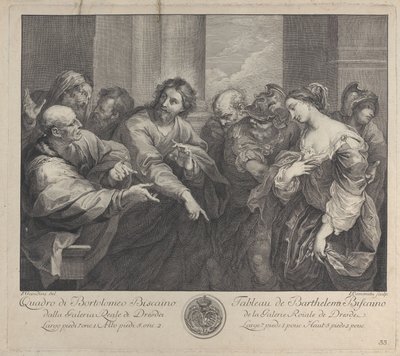 Krisztus és a házasságtörésen elfogott asszony, 1750-57. alkotó: Giuseppe Camerata