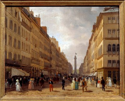 Giuseppe Canella (1788-1847) festménye a párizsi rue de la Paix utcáról 1830 V. 0,31x0,16 m Párizs, Musee Carnavalet - Kilátás a párizsi Rue de la Paix-ra. Giuseppe Canella (1788-1847) festménye alkotó: Giuseppe Canella