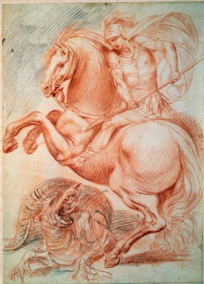 Szent György és a sárkány, 17. század alkotó: Giuseppe Cesari